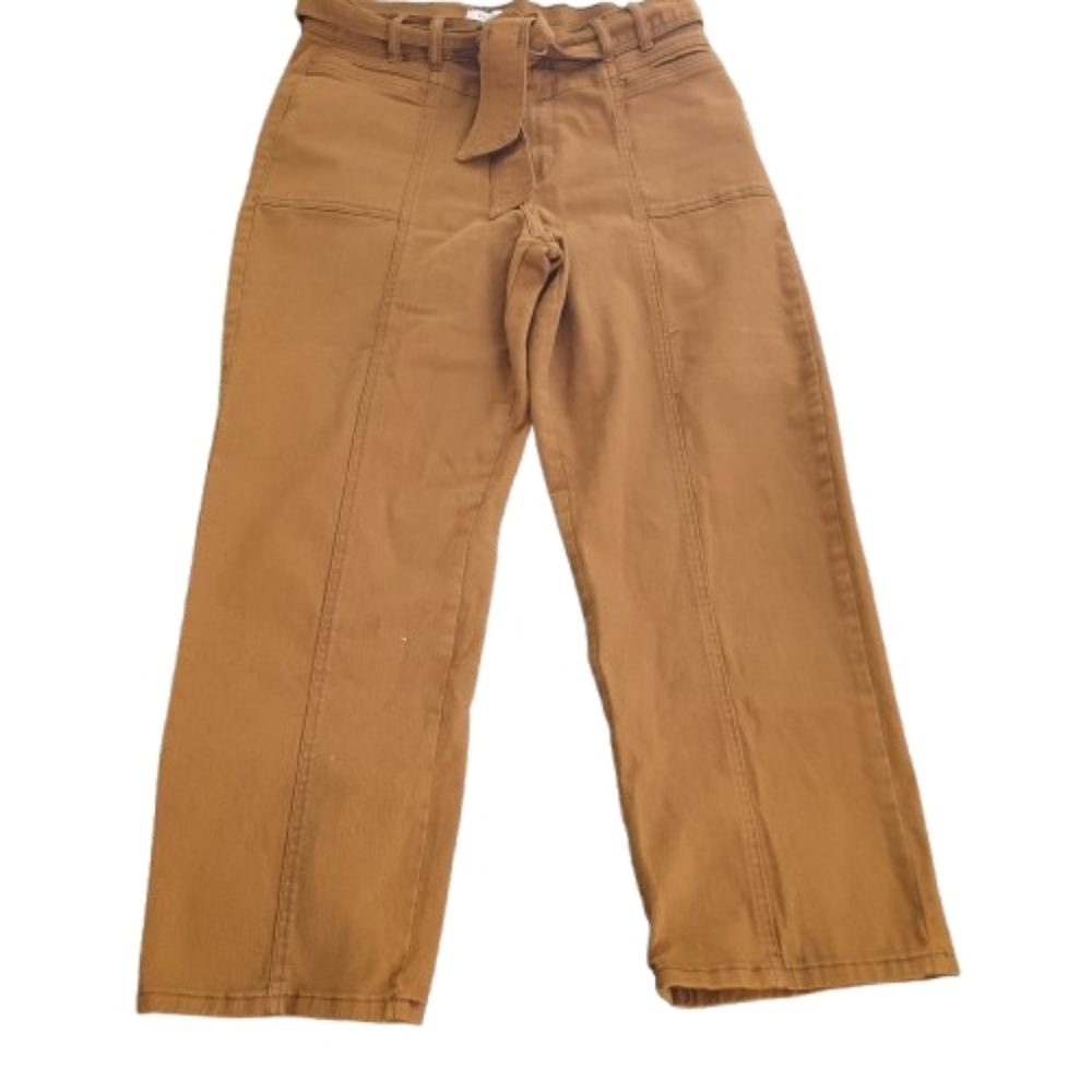 Kenzie High Waist Rust Colored Belted Jeans 14/32 Casual